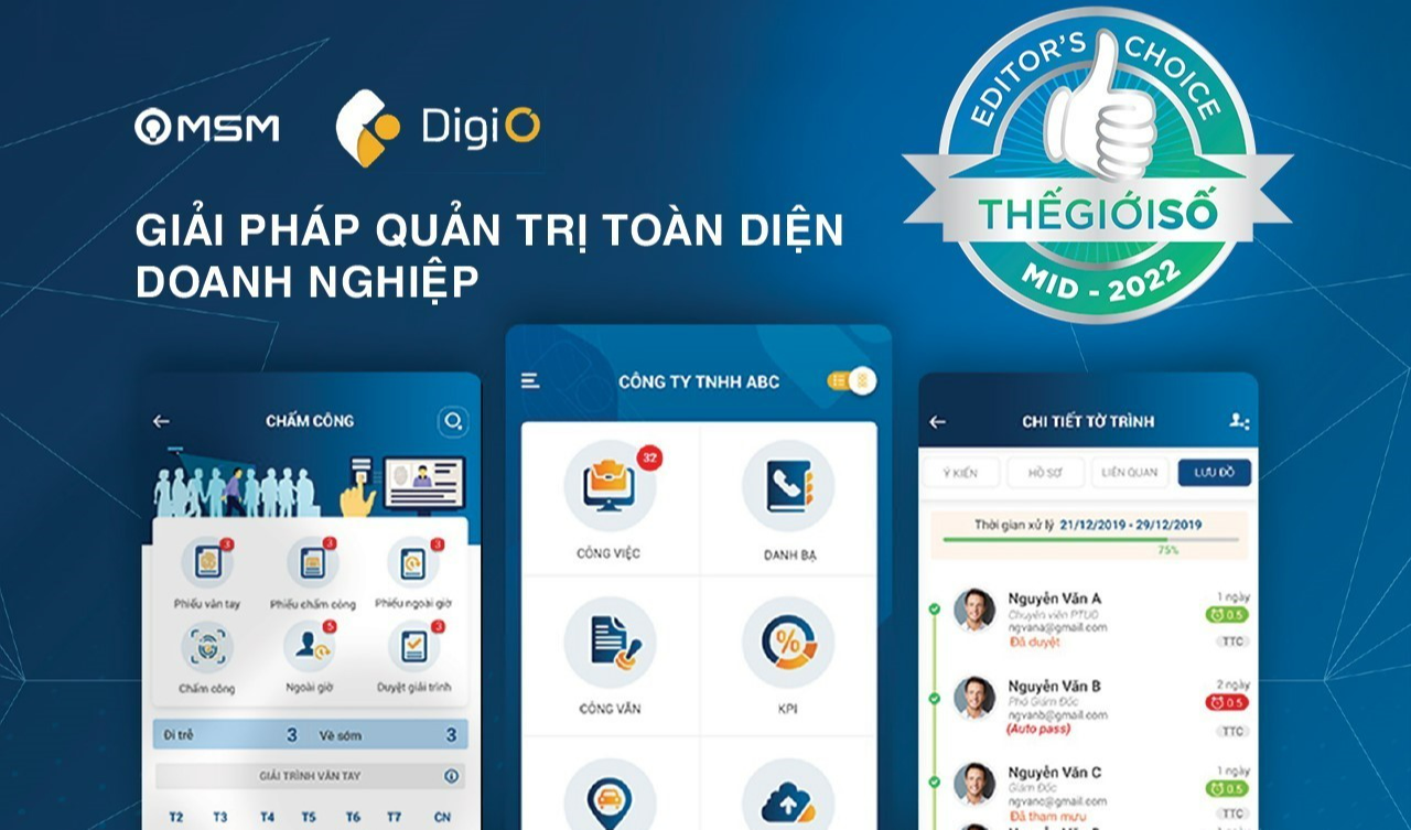 Editor’s Choice Mid 2022: DigiO – Giải pháp số hóa quản trị doanh nghiệp nhanh và hiệu quả